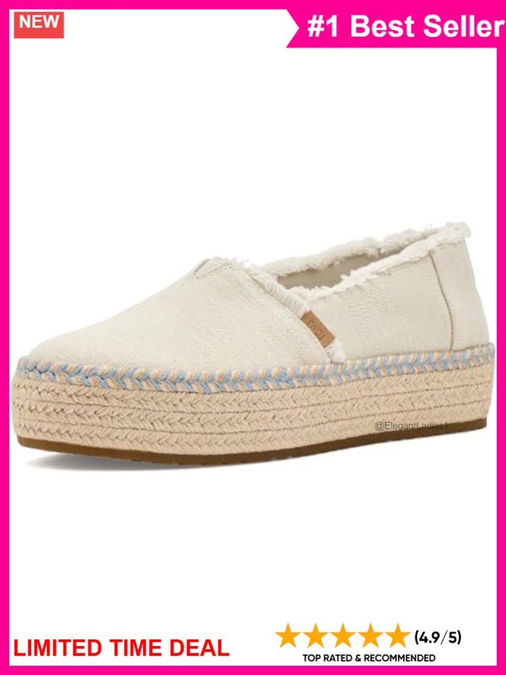 Platform Espadrille Slip-On Shoes with Fringe, Textile Upper & CloudBound Insole